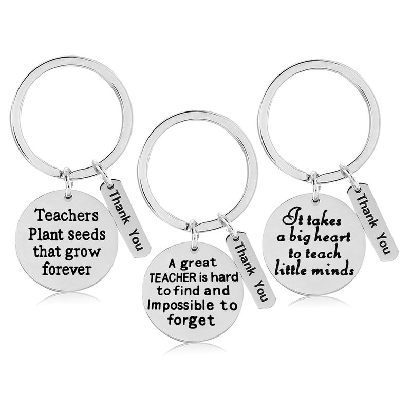 Nimteve Teacher Appreciation Gift for Women, 3PCs Teacher Keychain Set, Jewelry Gift for Teachers, Birthday Gift for Teacher Gifts From Students (3PCs Mixed #2) - Image 5